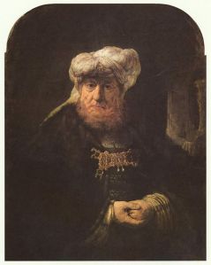 The King Uzziah Stricken with Leprosy, by Rembrandt, 1635.